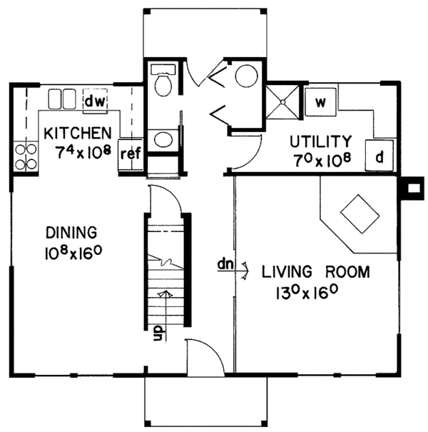 House Plan Design - Contemporary Floor Plan - Main Floor Plan #60-751