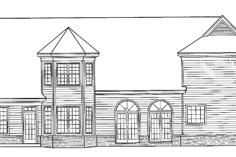 Dream House Plan - Exterior - Rear Elevation for Colonial House Plan #952-46 - 4 bed, 2.5 bath