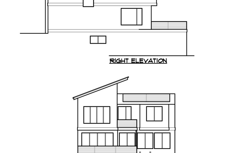 Architectural House Design - Exterior - Other Elevation 2 for Modern House Plan #1066-67 - 4 bed, 3.5 bath