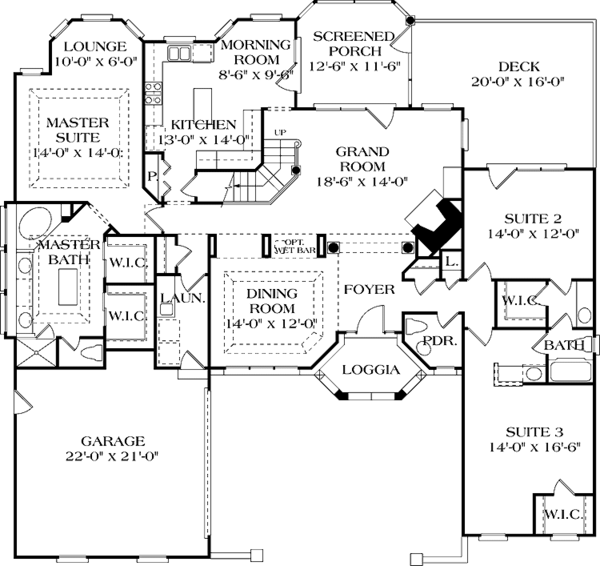 House Plan Design - Country Floor Plan - Main Floor Plan #453-390
