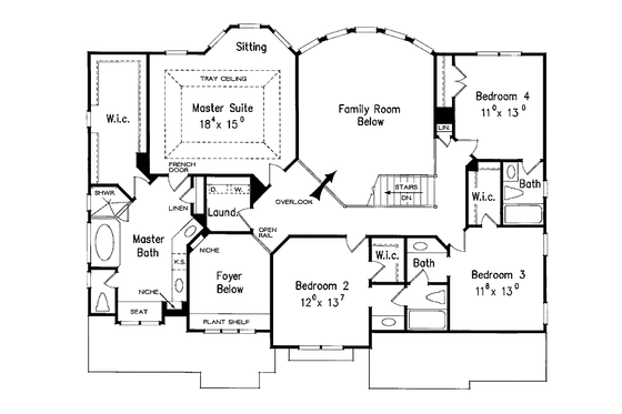 Floor Plan - Upper Floor for Colonial House Plan #927-812 - 5 bed, 4 bath