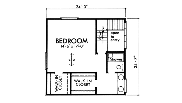 Home Plan - Contemporary Floor Plan - Upper Floor Plan #320-1288