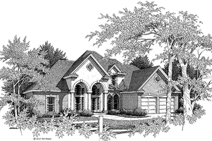 House Blueprint - Mediterranean Exterior - Front Elevation Plan #952-102