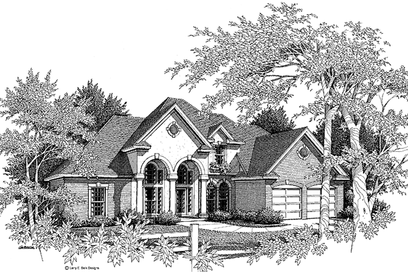 Architectural House Design - Mediterranean Exterior - Front Elevation Plan #952-102