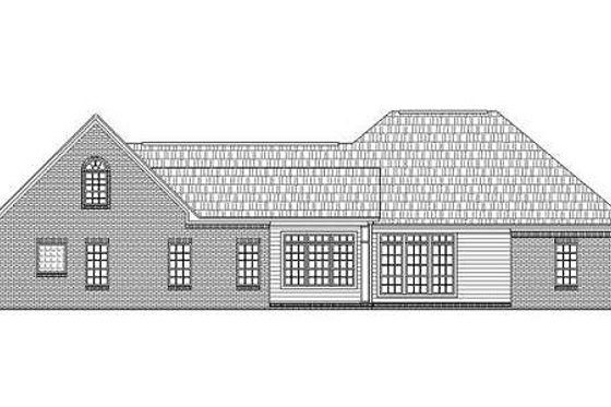 Exterior - Rear Elevation for Traditional House Plan #21-134 - 3 bed, 2.5 bath
