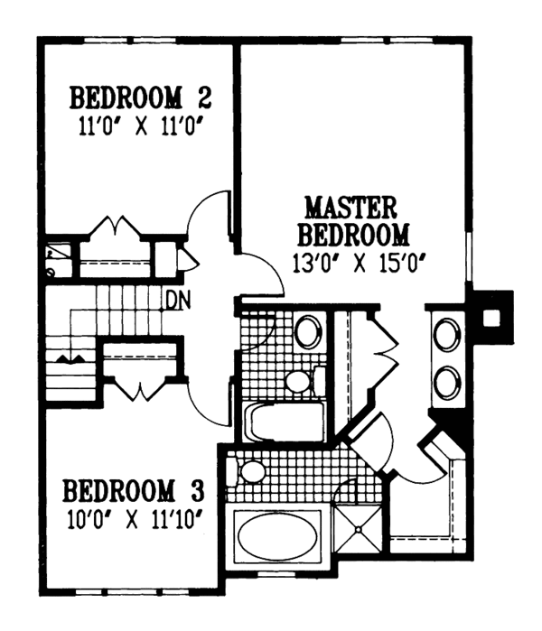 House Plan Design - Traditional Floor Plan - Upper Floor Plan #953-92