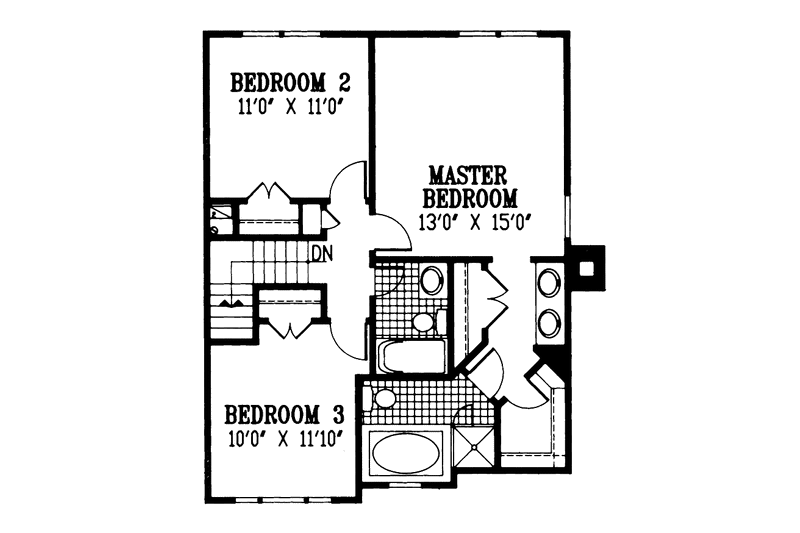 Dream House Plan - Floor Plan - Upper Floor for Traditional House Plan #953-92 - 3 bed, 2.5 bath