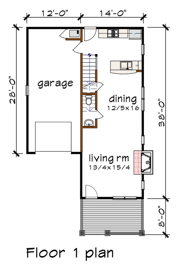 Craftsman Floor Plan - Main Floor Plan #79-327
