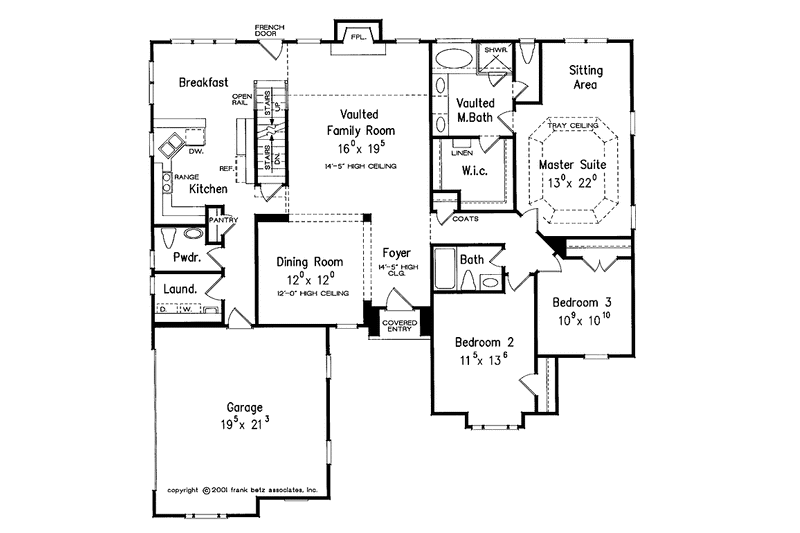 Home Plan - Floor Plan - Main Floor for Country House Plan #927-638 - 3 bed, 2.5 bath