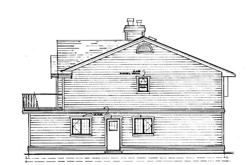 Architectural House Design - Exterior - Other Elevation 1 for Craftsman House Plan #47-694 - 3 bed, 1.5 bath
