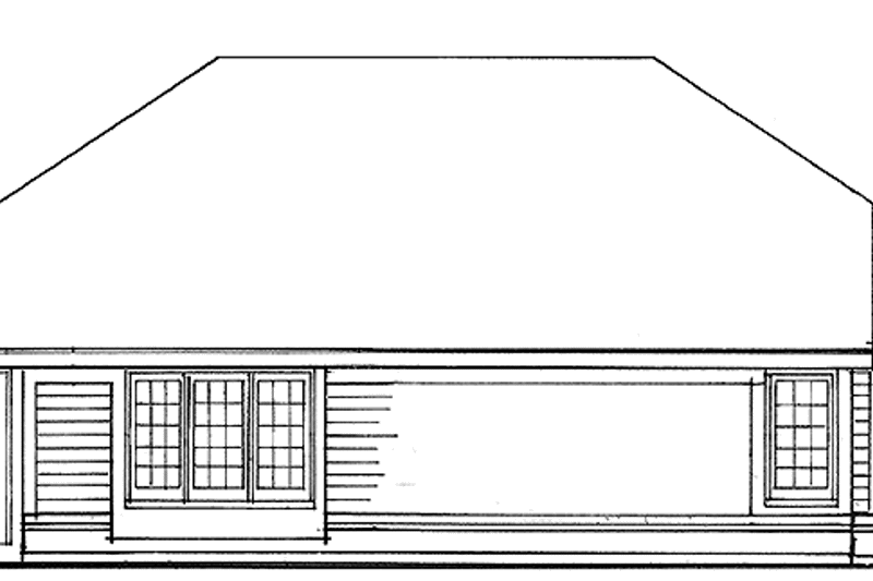 Home Plan - Exterior - Rear Elevation for Contemporary House Plan #320-701 - 2 bed, 2 bath