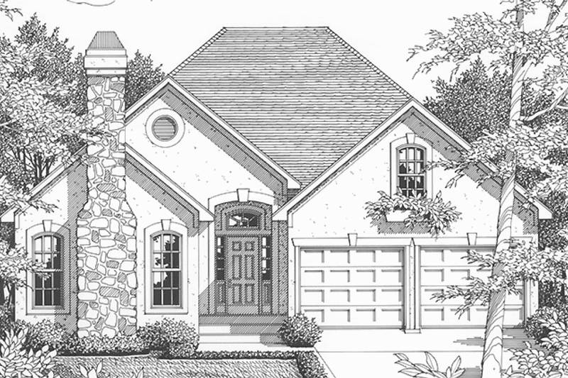 House Plan Design - European Exterior - Front Elevation Plan #406-9651