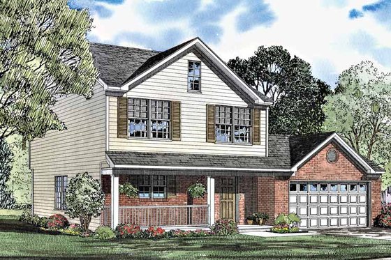 Exterior - Front Elevation 3 for Country House Plan #17-3013 - 3 bed, 2.5 bath