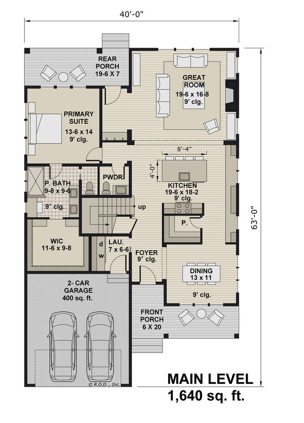 Farmhouse Floor Plan - Main Floor Plan #51-1508