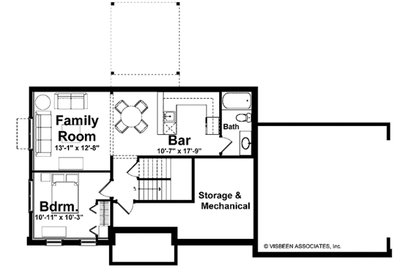 Home Plan - Country Floor Plan - Lower Floor Plan #928-162