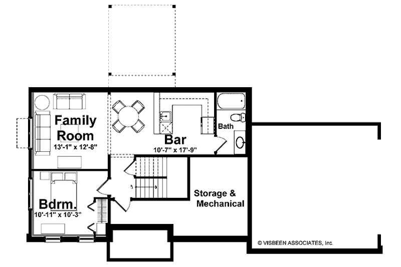 Home Plan - Floor Plan - Lower Floor for Country House Plan #928-162 - 3 bed, 2.5 bath
