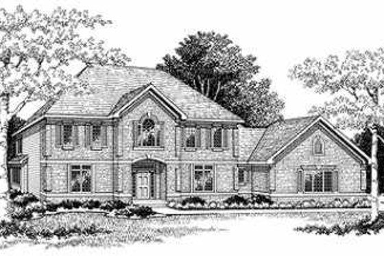 Exterior - Front Elevation for Modern House Plan #70-475 - 3 bed, 3.5 bath
