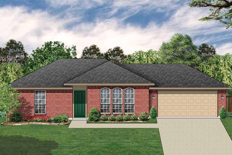 Home Plan - Exterior - Front Elevation 3 for Ranch House Plan #84-656 - 2 bed, 1 bath