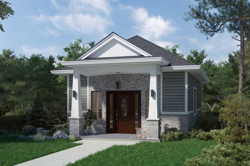 House Plan Design - Cottage Exterior - Front Elevation Plan #1077-7