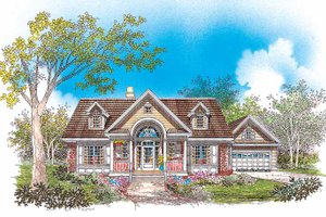 Country Exterior - Front Elevation Plan #929-622