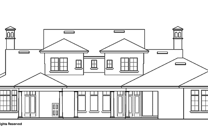 Home Plan - Exterior - Rear Elevation for Mediterranean House Plan #1019-14 - 5 bed, 6.5 bath