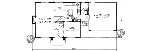 House Plan Design - Traditional Floor Plan - Main Floor Plan #70-256
