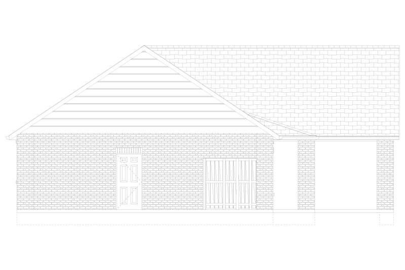 Dream House Plan - Exterior - Other Elevation 4 for Traditional House Plan #1060-485, 1 bath