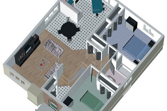 Photo for Traditional House Plan #25-193 - 2 bed, 1 bath