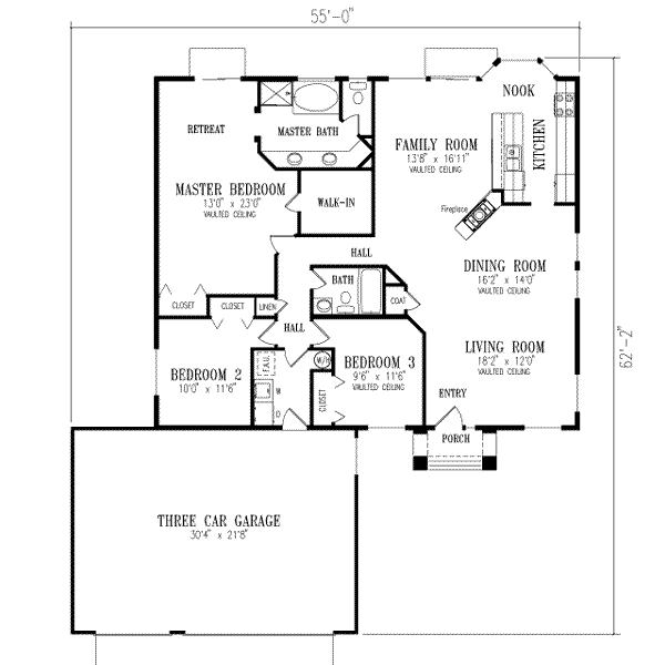 Adobe / Southwestern Style House Plan - 3 Beds 2 Baths 1769 Sq/Ft Plan ...