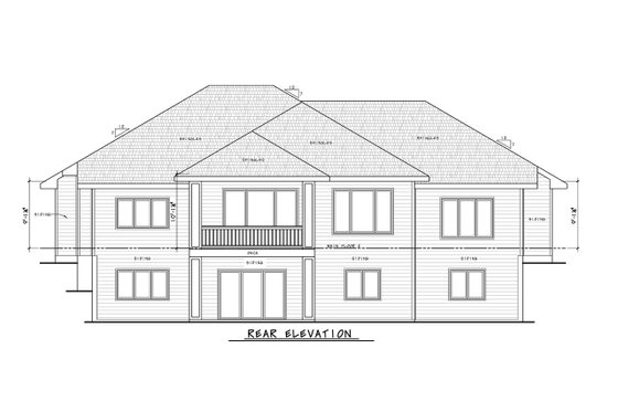Exterior - Rear Elevation for Craftsman House Plan #20-2367 - 4 bed, 4 bath