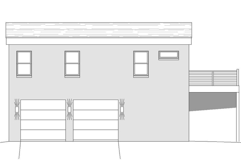 Architectural House Design - Exterior - Rear Elevation for Contemporary House Plan #932-299 - 1 bed, 1.5 bath