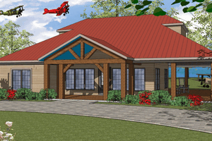 Southern Exterior - Front Elevation Plan #8-276