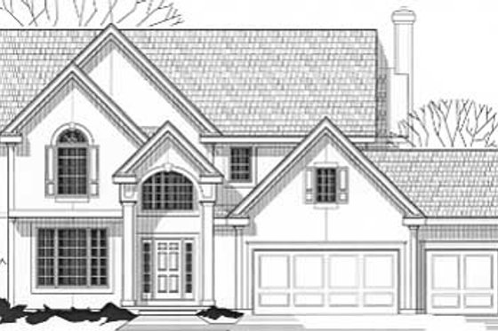 Exterior - Front Elevation for Traditional House Plan #67-539 - 4 bed, 3.5 bath