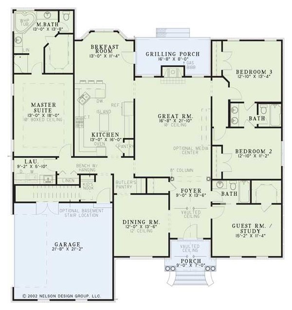 European Floor Plan - Main Floor Plan #17-530