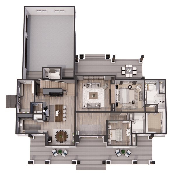 Farmhouse Floor Plan - Main Floor Plan #51-1247