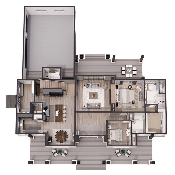 Home Plan - Farmhouse Floor Plan - Main Floor Plan #51-1247