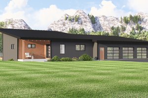 Home Plan - Exterior - Front Elevation for Contemporary House Plan #1064-464 - 1 bed, 1.5 bath