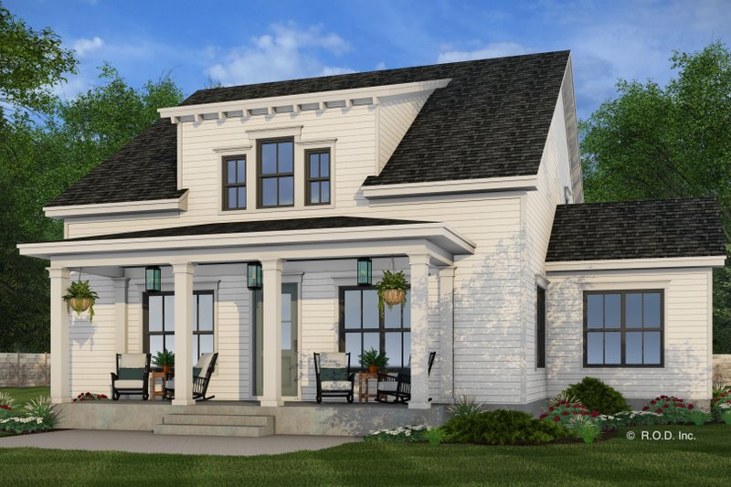 Dream House Plan - Exterior - Rear Elevation for Farmhouse House Plan #51-1280 - 4 bed, 3.5 bath