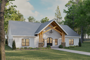 Barndominium Style House Plan - 3 Beds 3.5 Baths 2992 Sq/Ft Plan #44-300 Exterior 