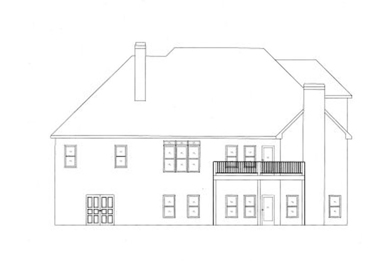 Home Plan - Exterior - Rear Elevation for Traditional House Plan #437-38 - 4 bed, 3.5 bath
