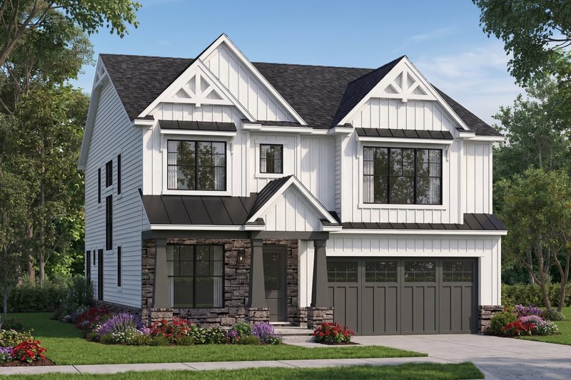 Exterior - Front Elevation 2 for Craftsman House Plan #1057-45 - 4 bed, 4.5 bath