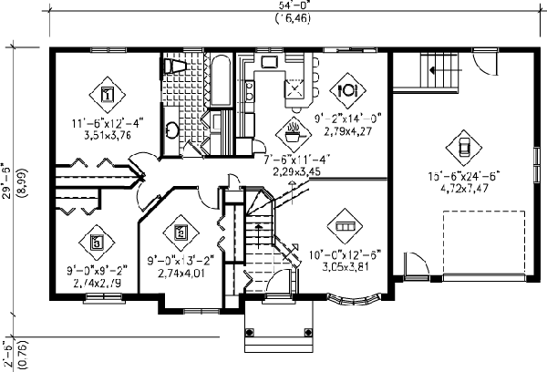 Traditional Floor Plan - Main Floor Plan #25-4089