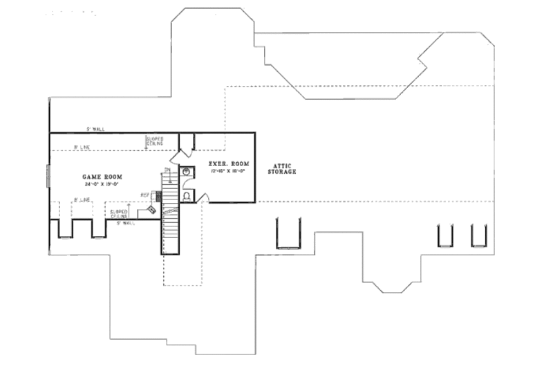 Home Plan - Floor Plan - Upper Floor for Southern House Plan #17-2365 - 4 bed, 5 bath