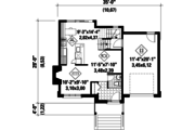 Contemporary Style House Plan - 3 Beds 1 Baths 1107 Sq/Ft Plan #25-4345 