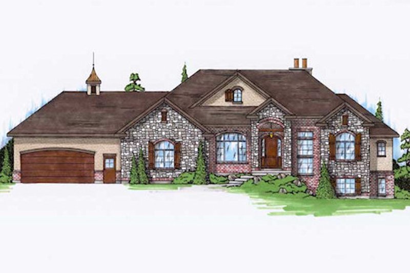 Home Plan - European Exterior - Front Elevation Plan #5-251