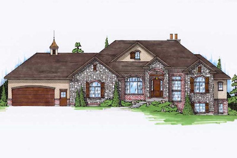 Dream House Plan - European Exterior - Front Elevation Plan #5-251