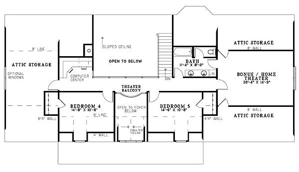 Country Style House Plan - 5 Beds 3 Baths 2747 Sq/Ft Plan #17-1161 ...