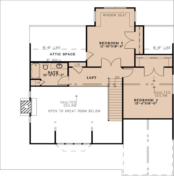 House Blueprint - Cottage Floor Plan - Upper Floor Plan #923-362