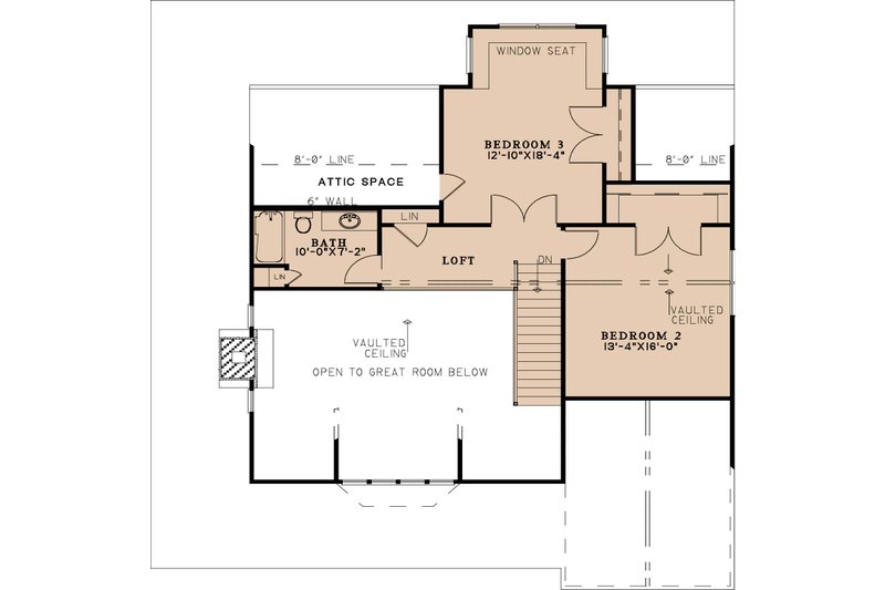 House Design - Floor Plan - Upper Floor for Cottage House Plan #923-362 - 3 bed, 2.5 bath