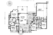 European Style House Plan - 4 Beds 3.5 Baths 2993 Sq/Ft Plan #310-281 